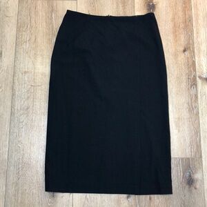 Rebecca Taylor Black Midi Side Slit Skirt Size 4